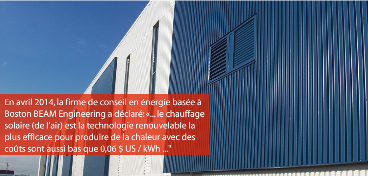 toit, chauffage solaire air