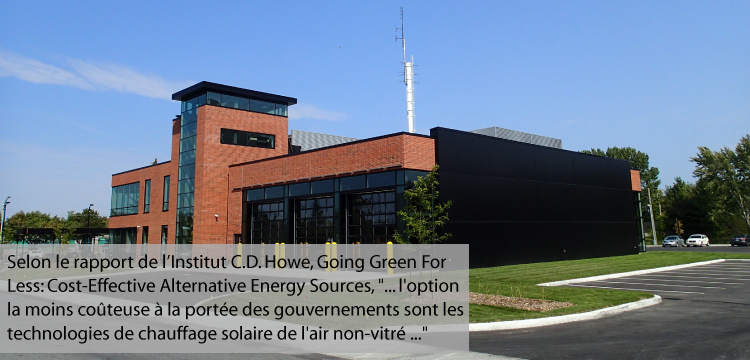 chauffage solaire air, station de police