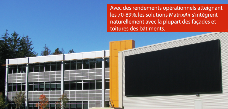 chauffage solaire air, mur, facade solaire